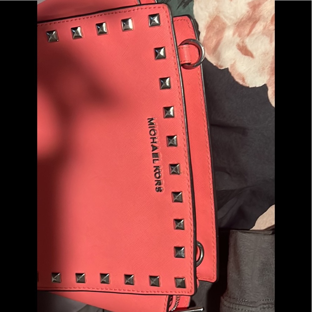 Pink studded MK purse
